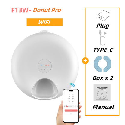 WIFI 6-meal automatic pet feeder fresh-keeping and anti-jamming mobile phone APP remote cat feeding machine